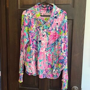 Lilly Pulitzer Fletcher gumbo limbo Cowl neck pullover sweater small